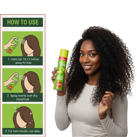 Ican London Olive Sheen Spray With Coconut Oil 100ml