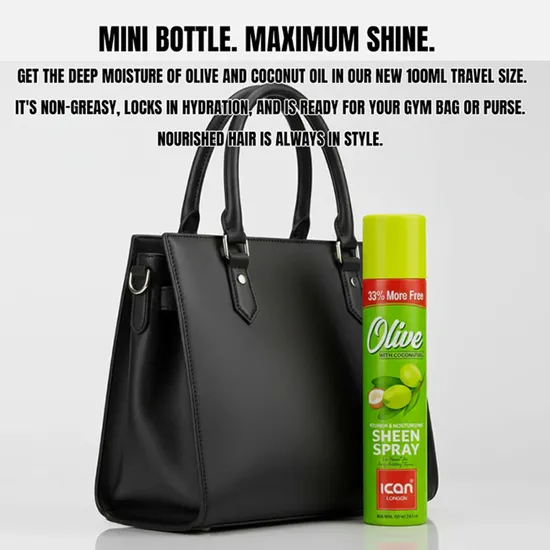Ican London Olive Sheen Spray With Coconut Oil 100ml