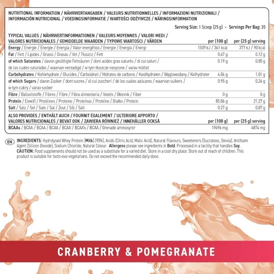 Applied Nutrition Clear Whey Protein Cranberry & Pomegranate 875g