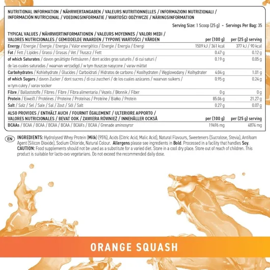 Applied Nutrition Clear Whey Protein Orange Squash 875g