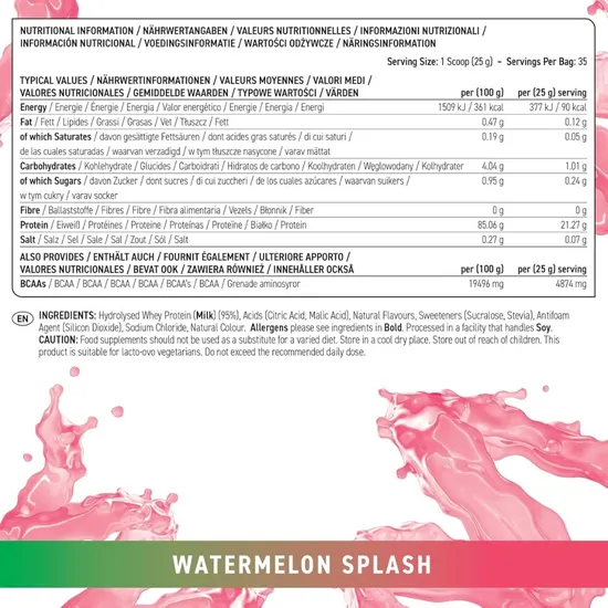 Applied Nutrition Clear Whey Protein Watermelon Splash 875g