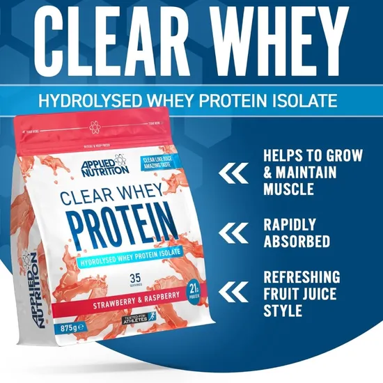 Applied Nutrition Clear Whey Protein Strawberry & Raspberry 875g