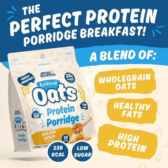 Applied Nutrition Critical Oats Protein Porridge Golden Syrup 600g