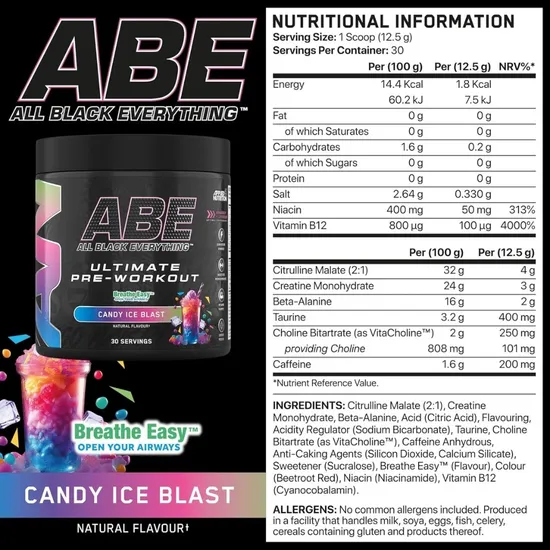 Applied Nutrition All Black Everything Candy Ice Blast 375g