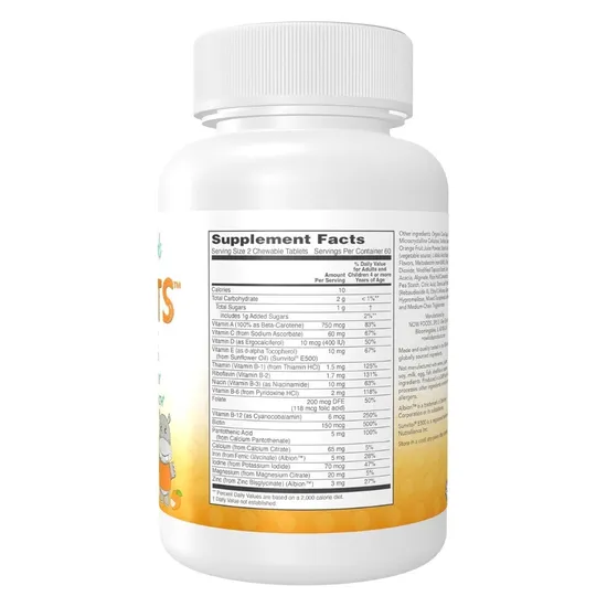 NOW Foods Kid Vits Juicy Orange Chewables 120 chewables