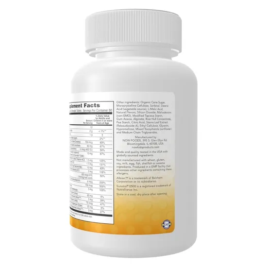 NOW Foods Kid Vits Grape Splash Chewables 120 chewables