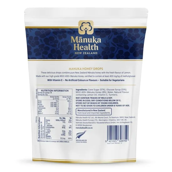 Manuka Health MGO 400+ Manuka Honey Drops With Lemon 65g
