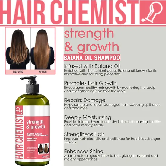 Hair Chemist Strength & Growth Batana Oil Shampoo 1000ml