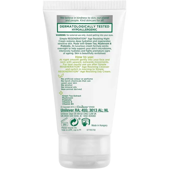 Simple Age Resisting Night Cream 50ml