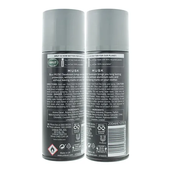Brut Musk Deodorant Spray 200ml