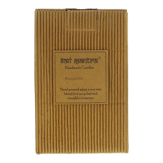 Bali Mantra Camellia Glass Silver Redcurrant Candle 500g