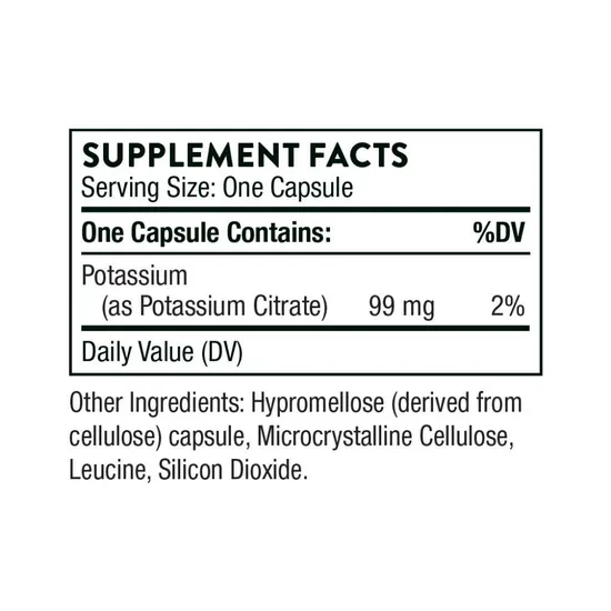 Thorne Potassium Citrate Capsules 90 Capsules