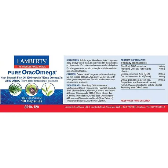 Lamberts OracOmega Capsules 120 Capsules