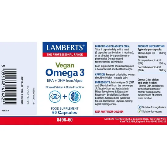 Lamberts Omega Vegan Capsules 3