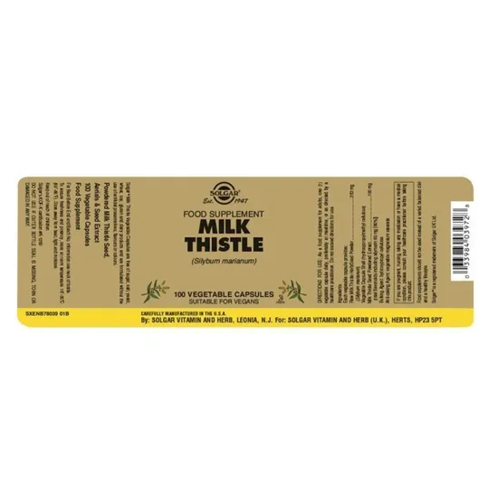 Solgar Milk Thistle Capsules 50 Capsules
