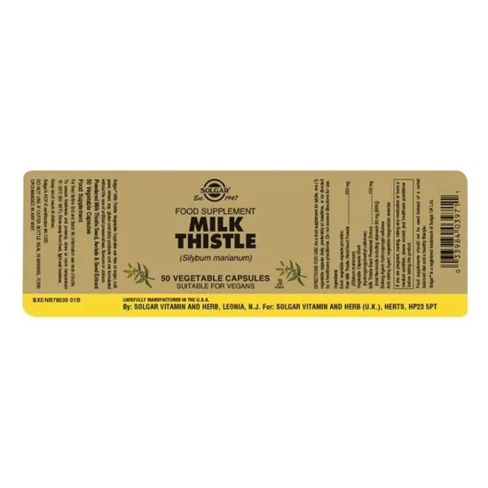 Solgar Milk Thistle Capsules 50 Capsules
