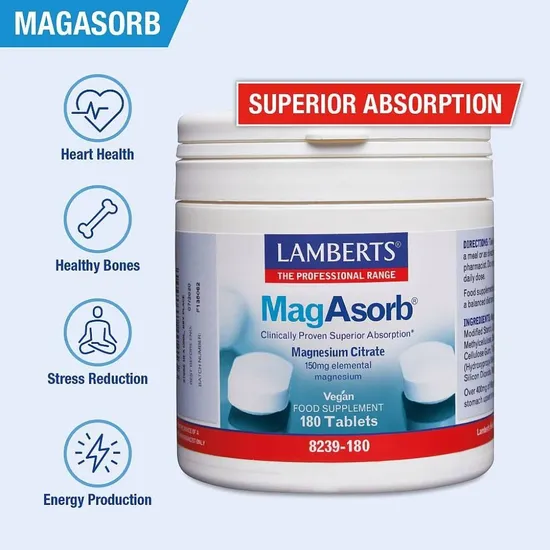 Lamberts MagAsorb 150mg Tablets 60 Tablets