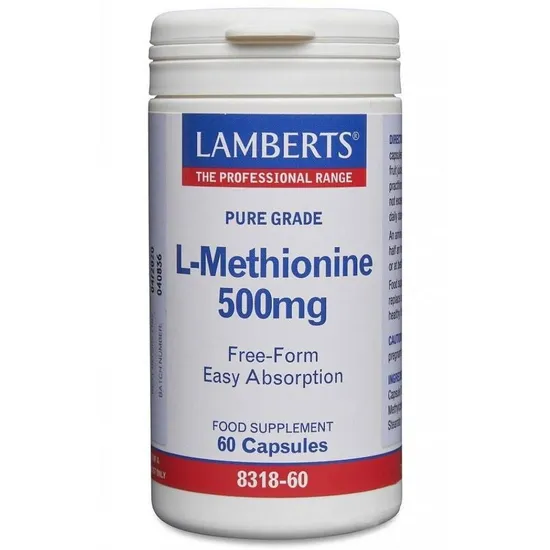 Lamberts L-Methionine 500mg Capsules 60 Capsules