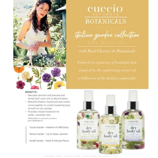 Cuccio Hydrating Dry Body Oil Amalfi Garden