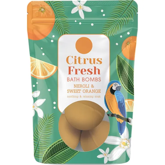 Elysium Spa Citrus Fresh Neroli & Sweet Orange Bath Bombs 3 x 50g