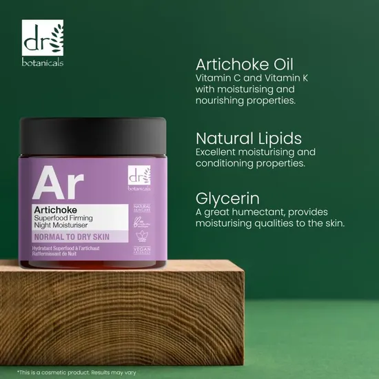 Dr Botanicals Advanced Artichoke Superfood Firming Night Moisturiser 60ml
