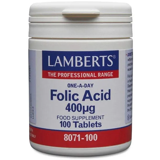 Lamberts Folic Acid 400ug Tablets 100 Tablets
