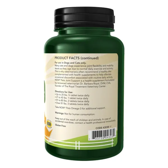 NOW Foods Pets Joint Support Chew Tablets 90 Tablets