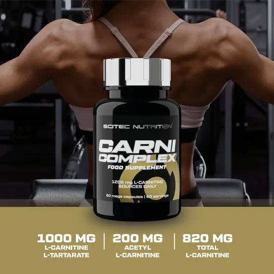 Scitec Nutrition Carni Complex Advanced Amino Acid Derivative Formula For Optimal Fat Metabolism With L-Carnitine Capsules 60 Capsules