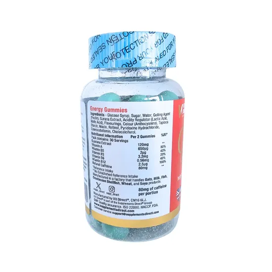 Supplements Direct Vit Direct Vitamin Gummies Energy Chewables Gummies 60 chewables