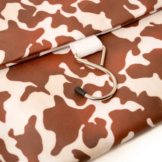 Victoria Green Threefold Hanging Wash Bag Cow Print