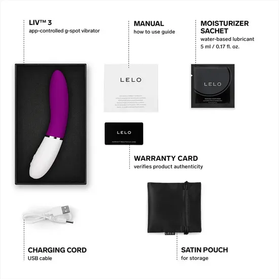 Lelo LIV Application Controlled G-Spot Vibrator Deep Rose