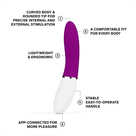 Lelo LIV Application Controlled G-Spot Vibrator Deep Rose