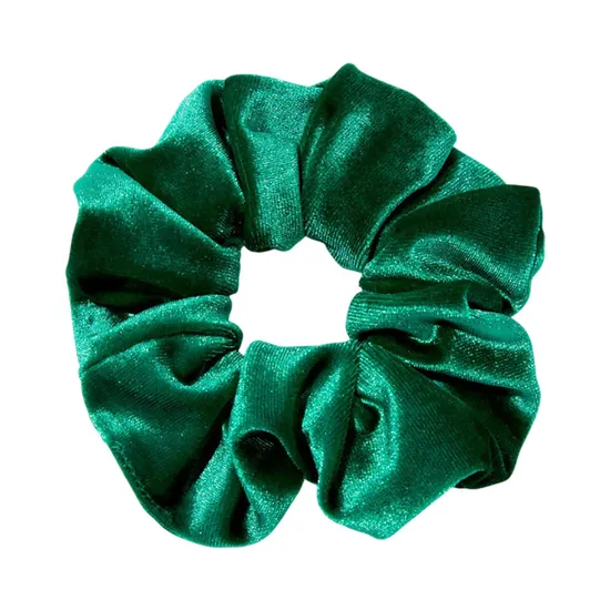 Molly And Rose High Shine Green Velvet Large Scrunchie