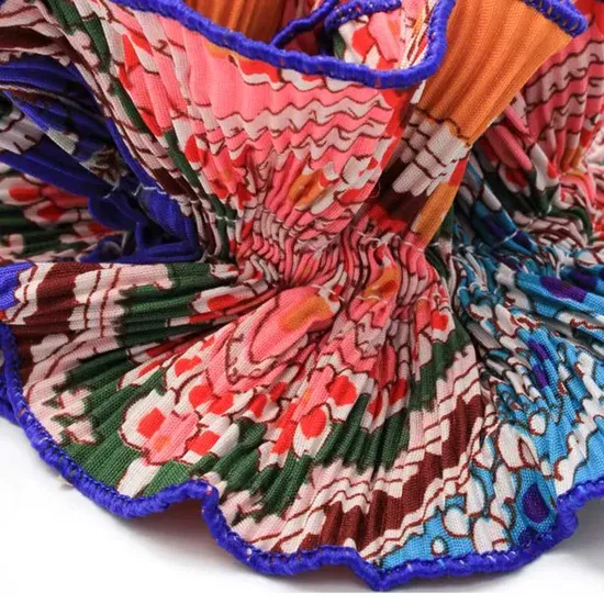 Molly And Rose Double Layered Indian Block Print Ribbed Extra Large Scrunchie