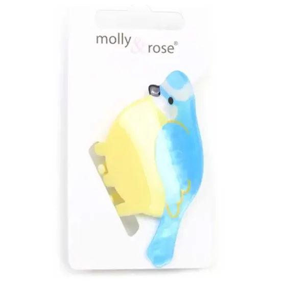 Molly And Rose Pearlescent Blue Bird Hair Clamp 9507