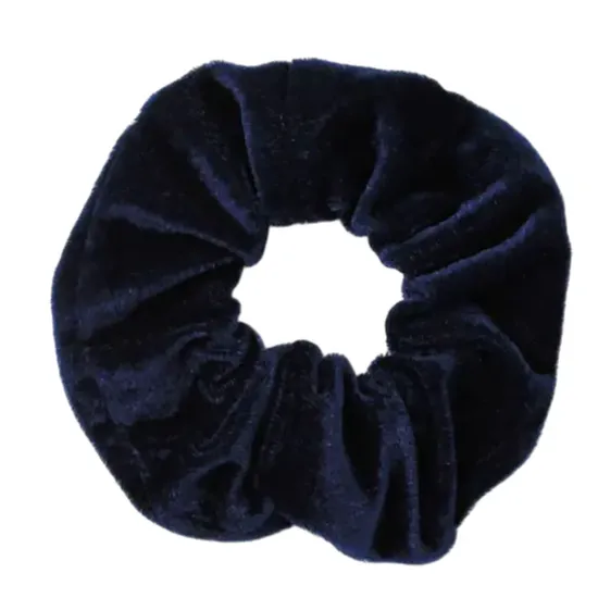 Molly And Rose High Shine Navy Velvet Large Scrunchie 9330