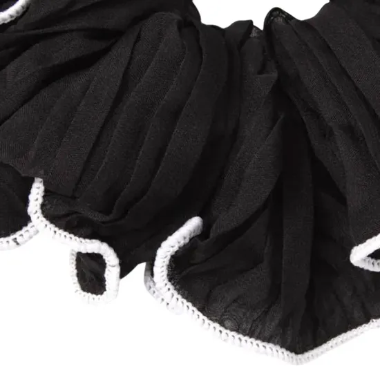 Molly And Rose Black & Cream Contrast Edge Scrunchie large / assorted