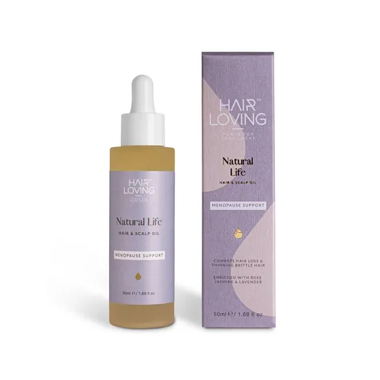 Hair Loving Menopause Hair Regrowth Bundle 50ml Natural Life Hair Oil & Hair Loving Derma Roller