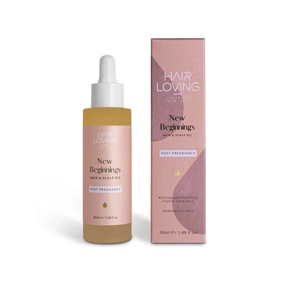 Hair Loving Postpartum Hair Regrowth Bundle 30ml New Beginning Hair Oil & Derma Roller Combo