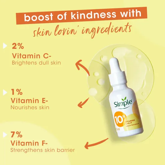 Simple Vitamins C E F Booster Serum 30ml