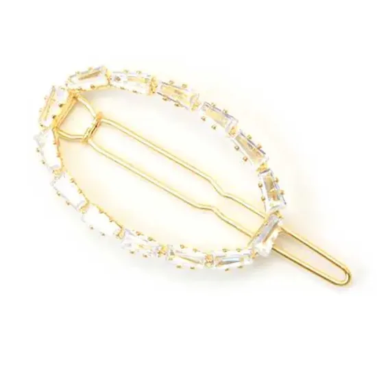 Molly And Rose Clear Stone Open Oval Hair Slide