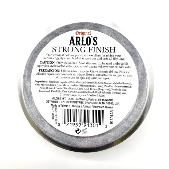 Arlos Hair Styling Pomade For Strong Hold 3oz