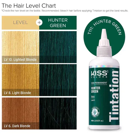 Kiss Colours Tintation Semi Permanent Hunter Green T111 148ml