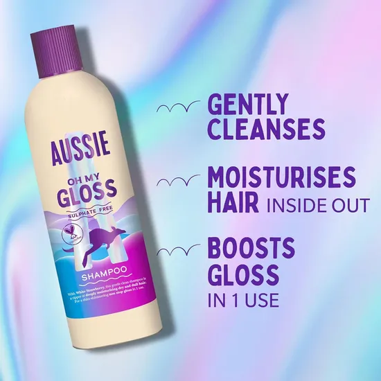 Aussie Oh My Gloss Sulphate Free Shampoo 250ml