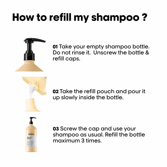 L'Oréal Professionnel Absolut Repair Shampoo 1000ml - Refill