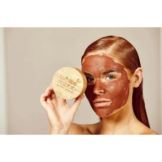 White Rabbit Skin Care Aloe & Rose Healthy Hydration Pink Clay Face Mask 100ml