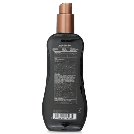 Australian Gold Spray Gel Sunscreen SPF 8 With Instant Bronzer 237ml