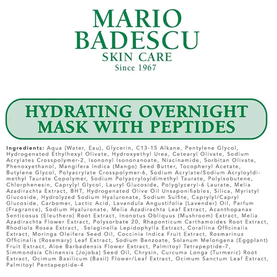 Mario Badescu Hydrating Overnight Mask With Peptides 56g
