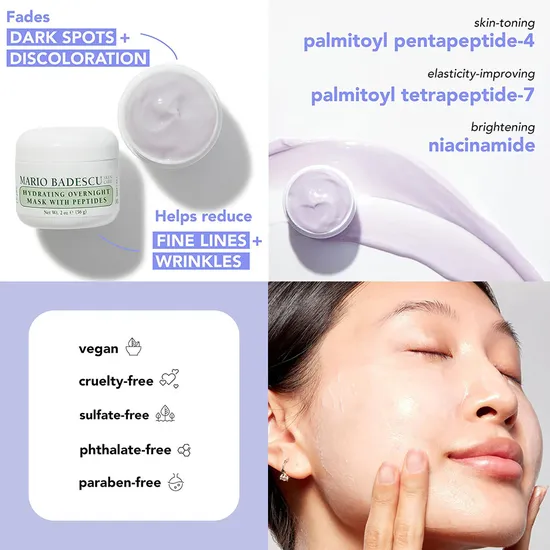 Mario Badescu Hydrating Overnight Mask With Peptides 56g