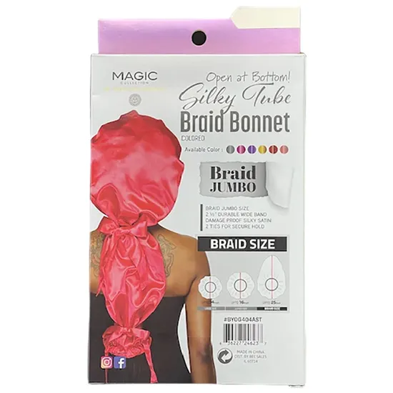 Magic Collection Silky Tube Braid Bonnet Jumbo Red